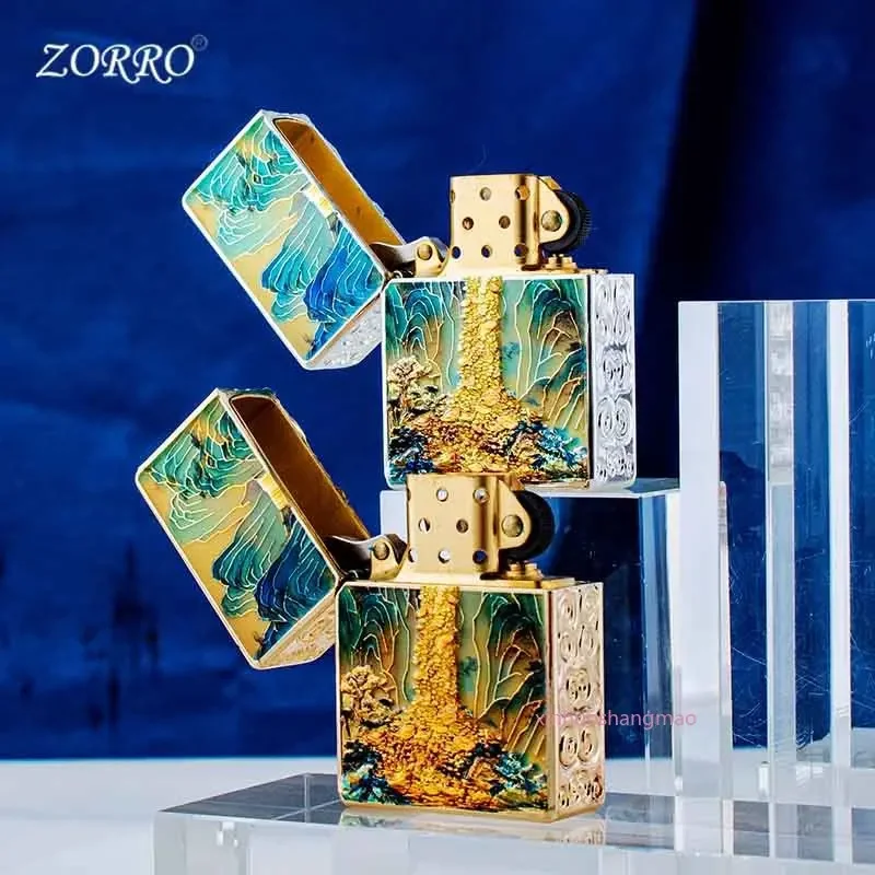 

Зажигалка Zorro Armor Galaxy Treasure Noctilucent, премиальная ветрозащитная зажигалка с колесиком, аксессуары для сигарет, подарок для мужчин