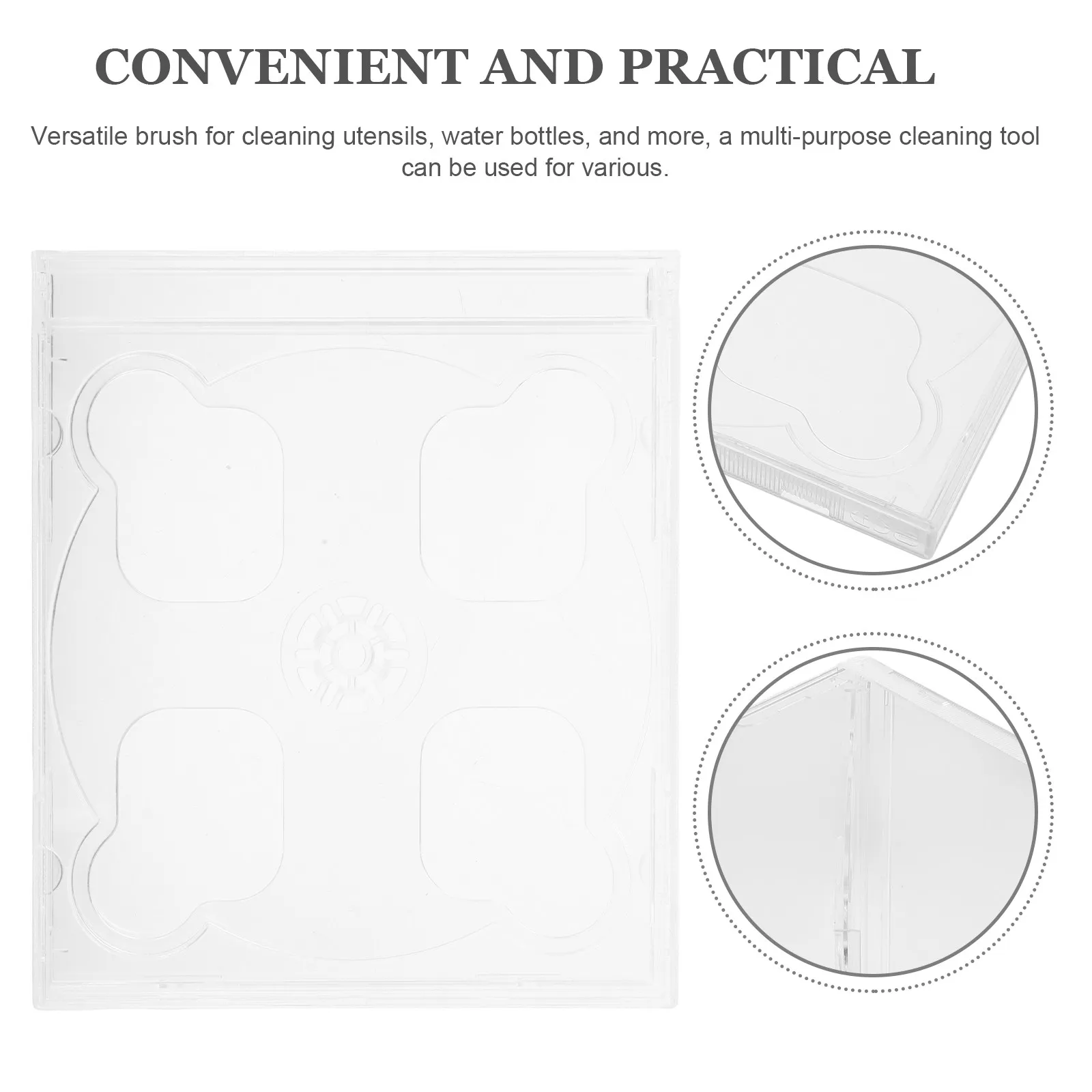 10Pcs Clear Double Cd Jewel Case Thickened Shatterproof Plastic Disc Holder Flipopen Lid Nonslip Base for Dvd Cd Storage