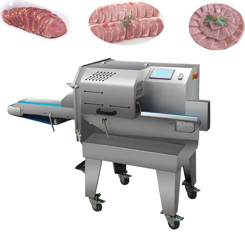 Cooked Meat Slicing Machine Electric Biltong Cutter Meat Cutting Slicer Automatic Ham Slicing Machine