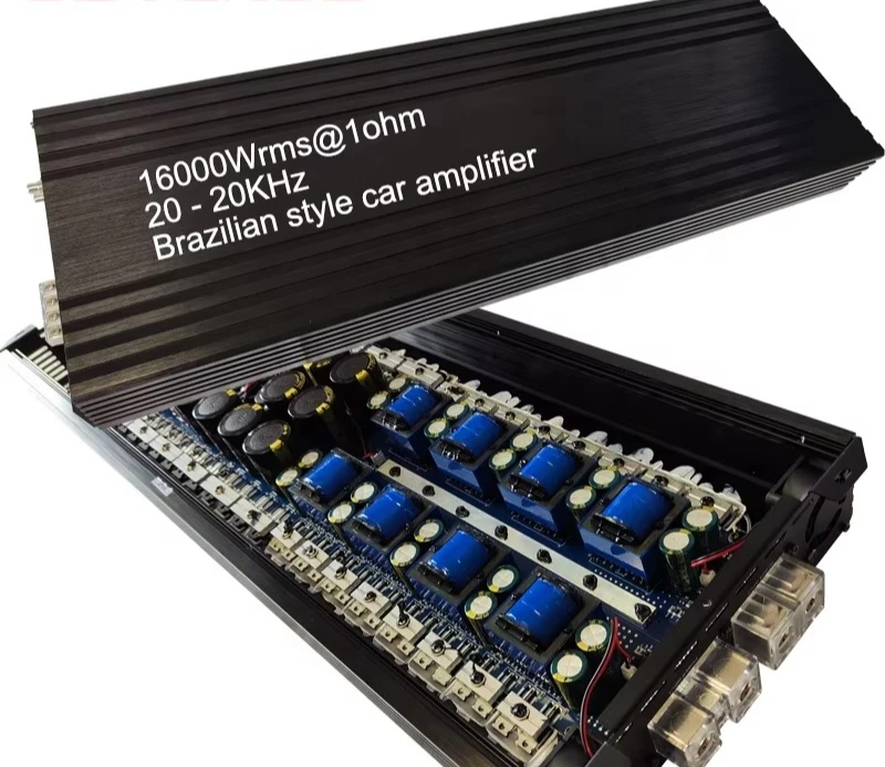 Big Power 16000Wrms Car Amplifier Brazilian Style Amplifier Mono Block Car Amplifier for Car Audio