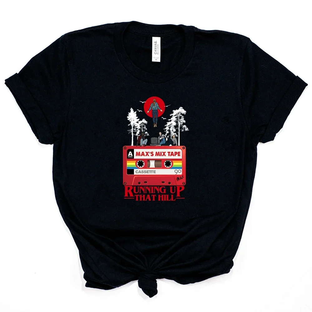 Ladies' Fashion T-shirt Strange Things Inspiration T-shirt Neutral T-shirt Max's Favorite Song T-shirt Casual Streetwear Top
