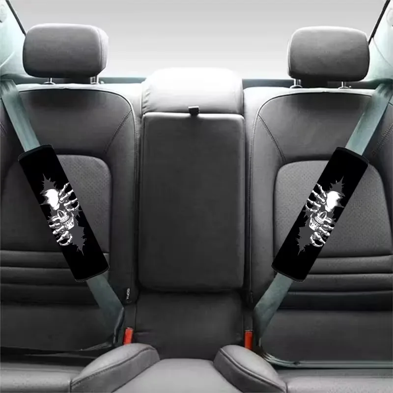 2PCS Skeleton Hand Car Seat Belt Cover - Quick Installation/Disassembly, Safe Fixation, Compatible with All Cars, Trucks, SUV