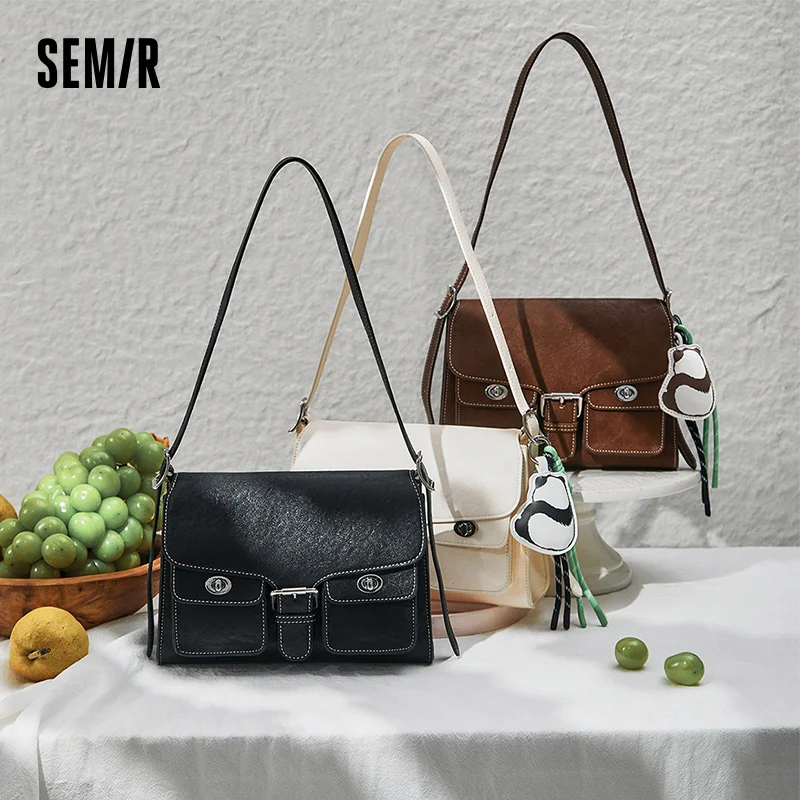 

Сумка Semir, женская винтажная рабочая одежда, сумка на плечо, новинка 2025 года, большая вместительная сумка через плечо под мышками
