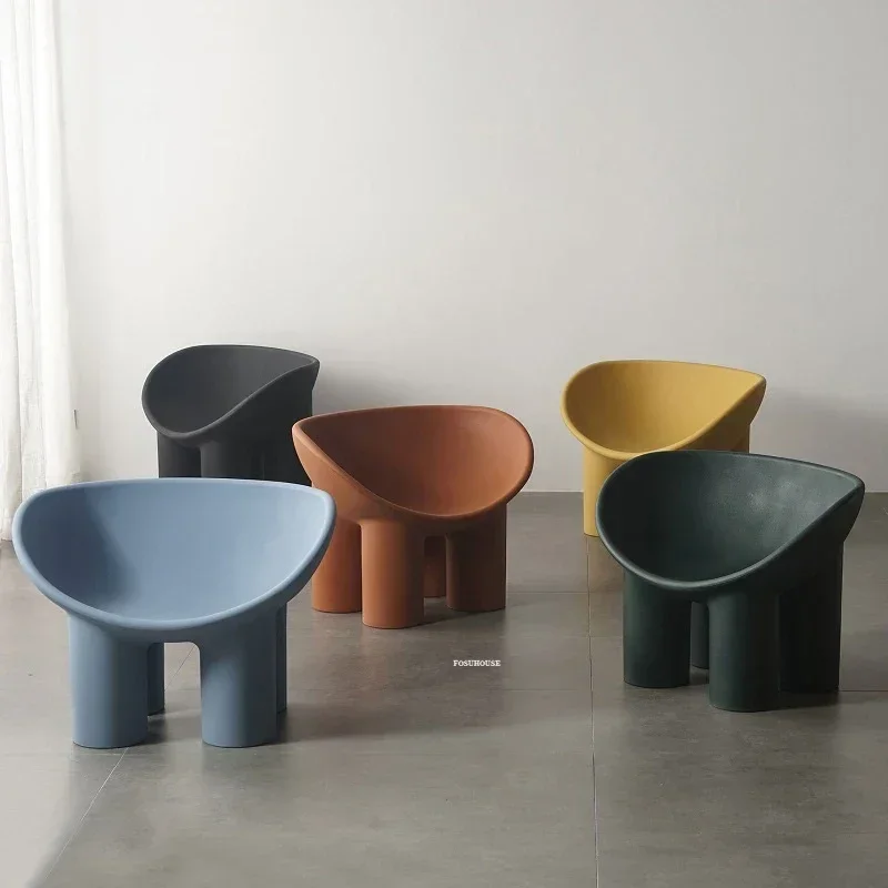 Nordic Plastic Living Room Chair Living Room Backrest Chair High-end Elephant Chair Household Furniture Leisure Back Armchair