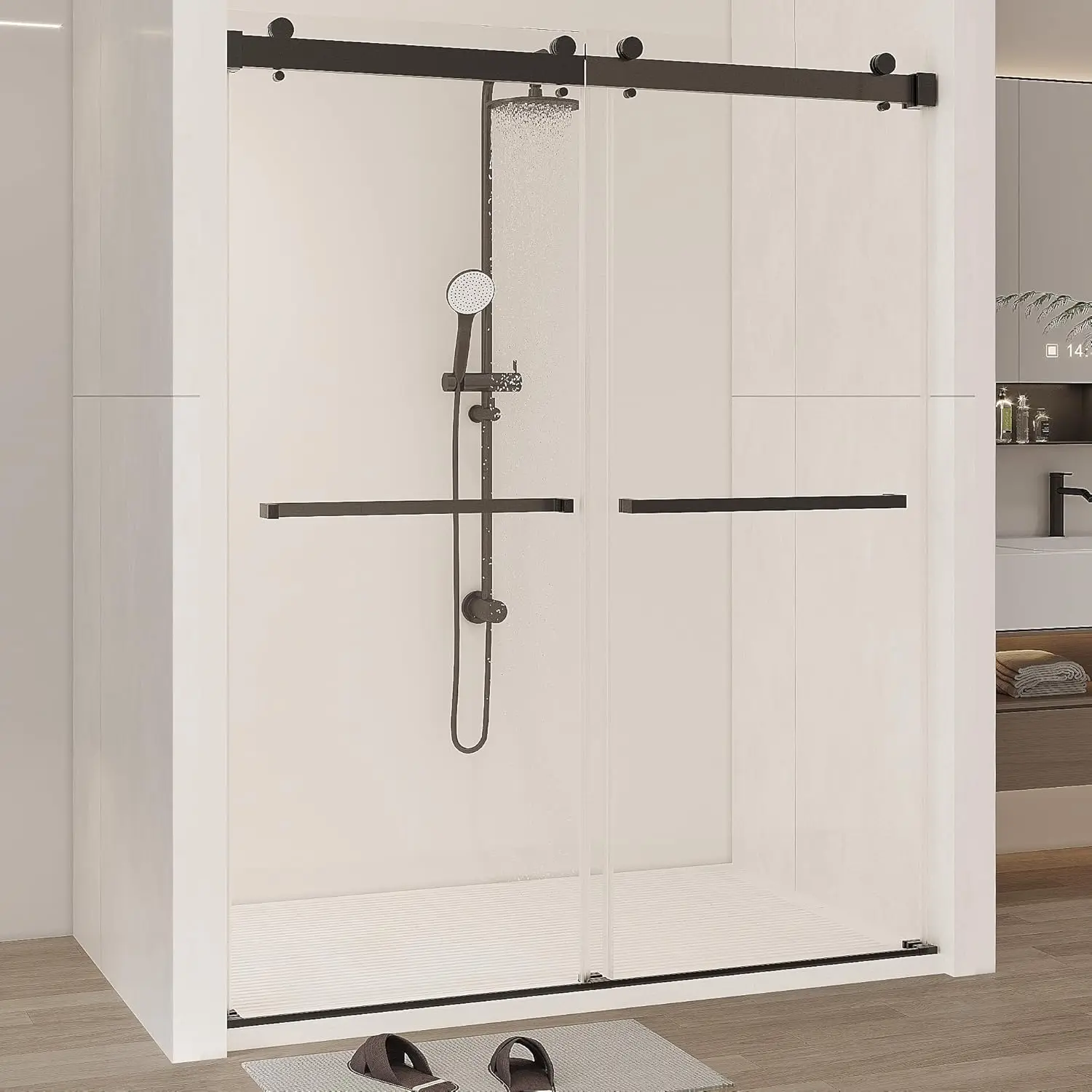 Double Sliding Shower Door 60