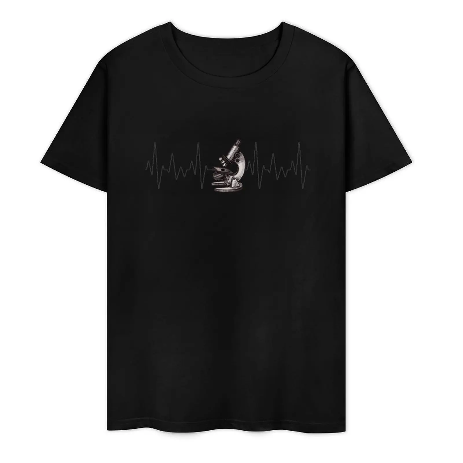 Heartbeat science ECG EKG microscope T-Shirt for a boy tees plus size clothes graphic t shirts t shirt men 100℅ cotton