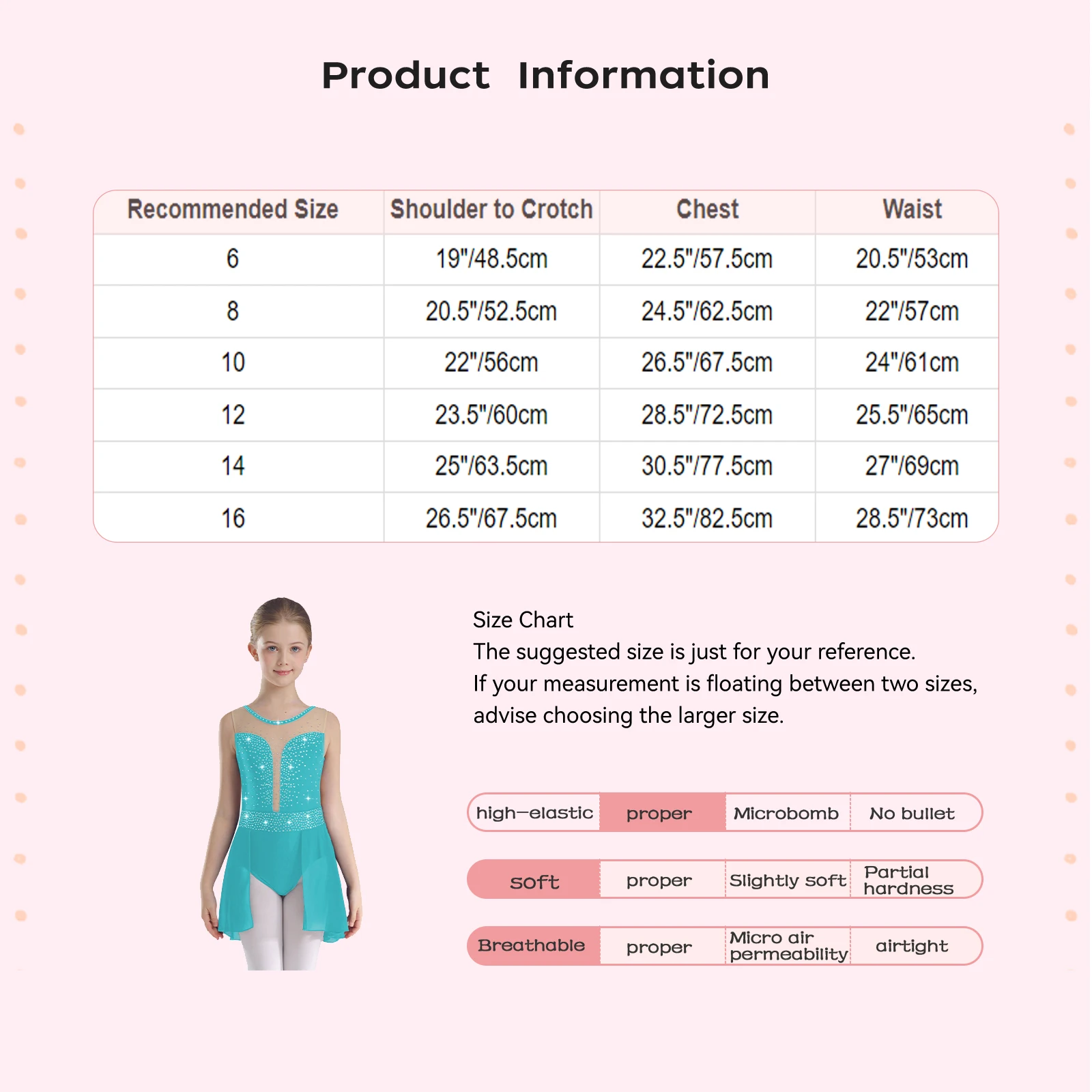 Kids Girls Artistic Figure Ice Skating Dress Shiny Rhinestone Ballet Jersey Sleeveless Lyrical Dance Costume Gymnastics Bodysuit