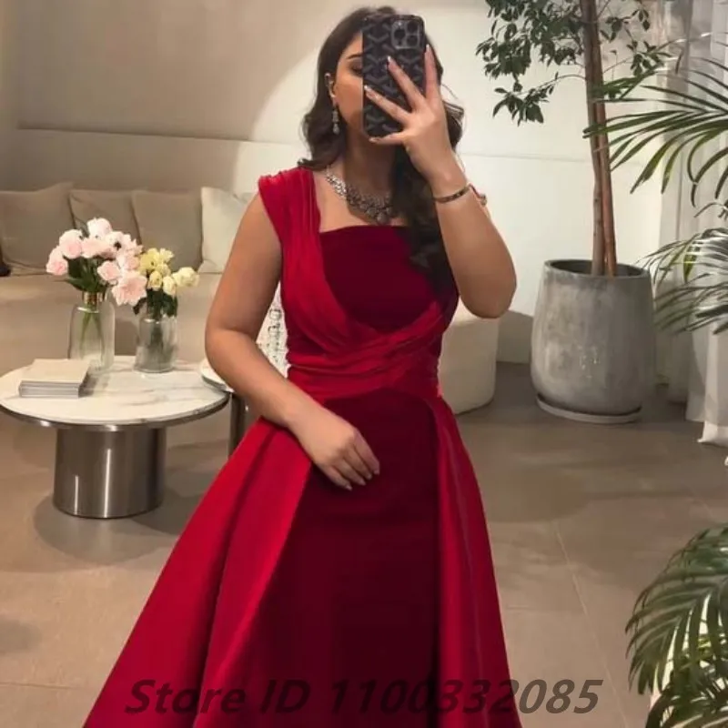 Burgundy A Line Evening Dresses For Wedding Party Velour Formal Prom Dress Dubai Party Gown Customized