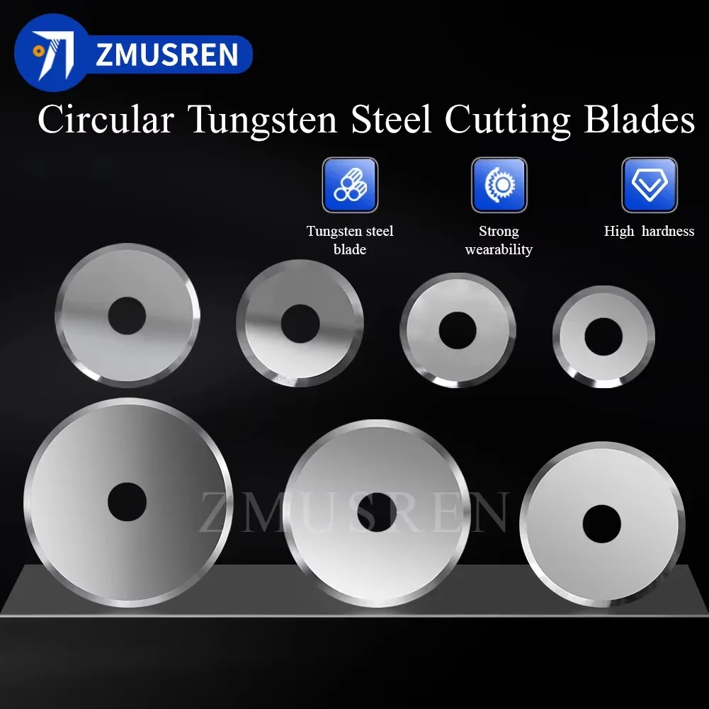 10PCS Carbide Round Blade 22 25 28*8*0.63mm For IECHO JWEI SINAJET RUIZHOU AOL RUKING ZUVNND Cutting Machine Mini Round Knifes
