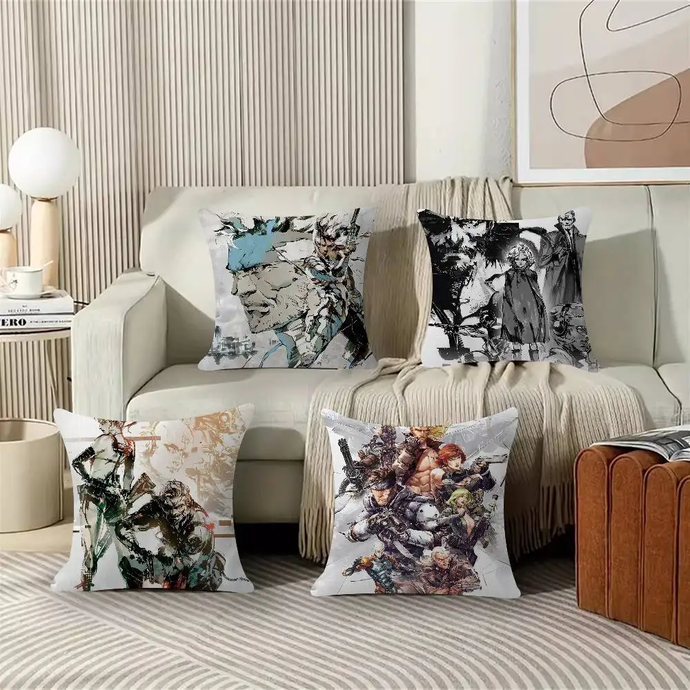 Game M-Metal Gear Solid-MT Personalized Picture Text Home Decorative Pillows Household Gifts 45x45cm