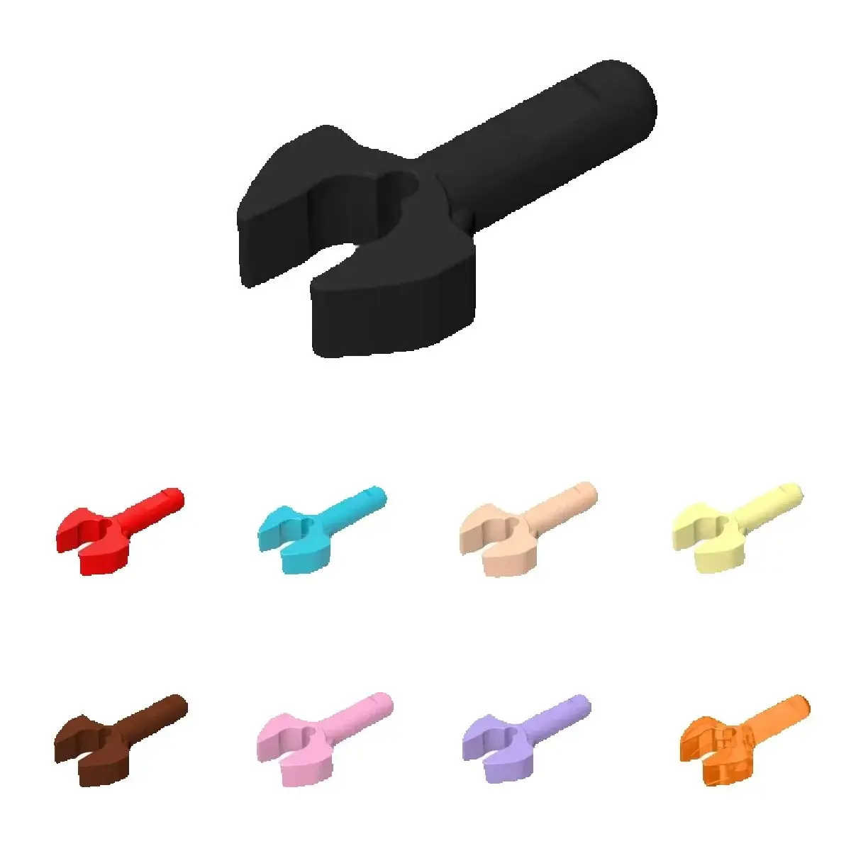 10PCS Puzzle Partikel 48729 Bar 1L Mit Clip Baustein Kit Mechanische Klaue Kanten Idee Pädagogisches Spielzeug Geschenk