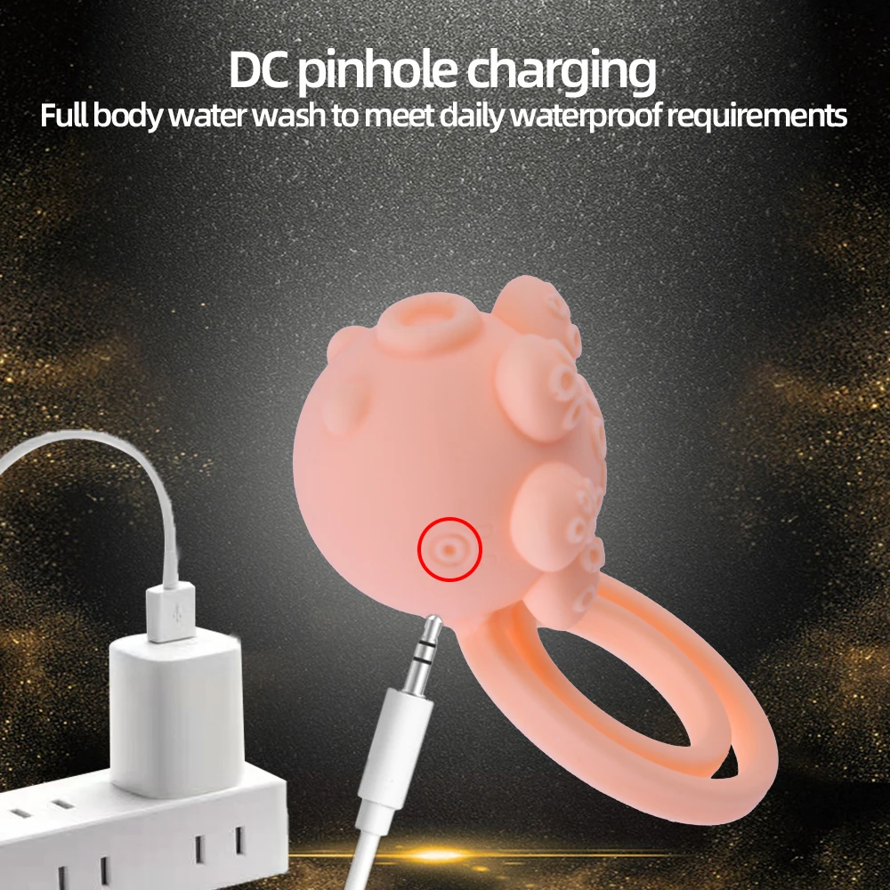 ANOSX الأخطبوط مخالب القضيب يهتز خواتم الذكور تأخير القذف السائل المنوي قفل حلقة البظر محفز هزاز الجنس لعب #6