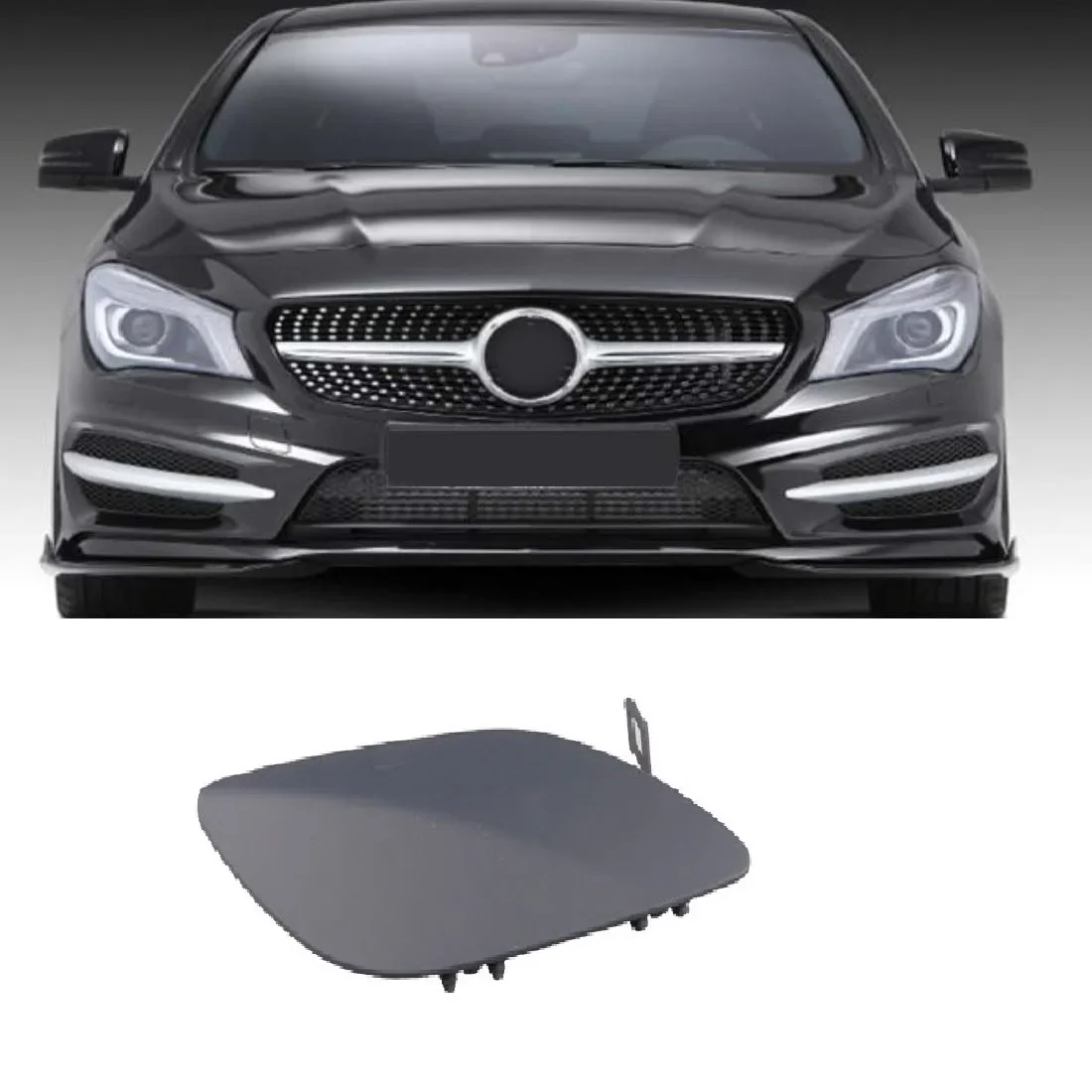 

Front Bumper Tow Eye Hook Cover Cap for Mercedes-Benz W117 CLA180 CLA250 2013 2014 2015 2016