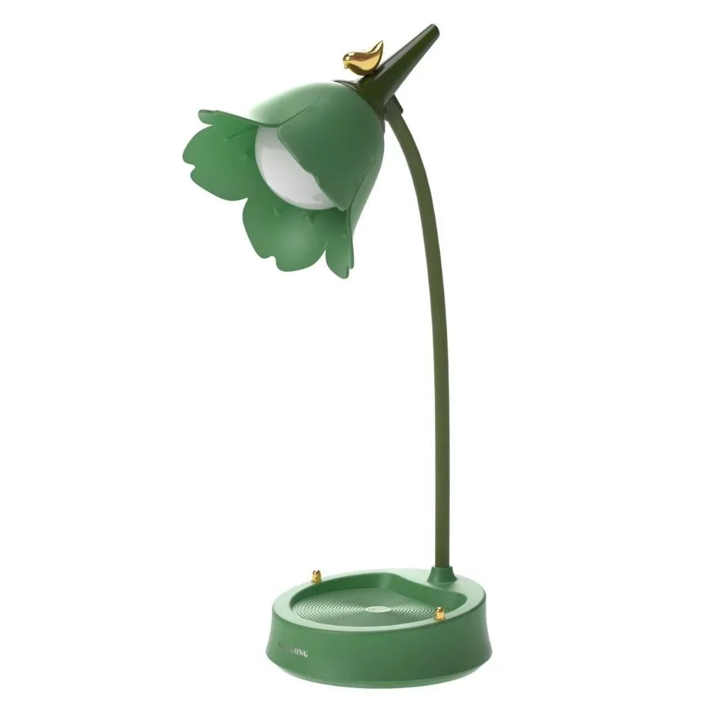

Adjustable Flower Shaped Lamp Rechargeable Battery 3 Color Light LED Desk Lamp Eye Protection Touch Control Bedside Reading Lamp