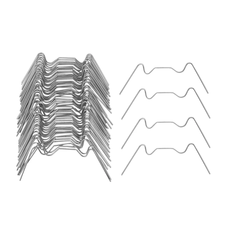 

LJL-Greenhouse Glazing Clips, Stainless Steel W Type Clips Leaf Spring Clips For Greenhouse Glass House Twin-Hall Web 300PCS