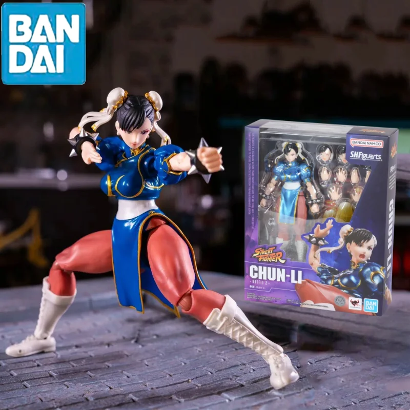 

Оригинальный Bandai S.H. Фигуртс Shf Chun Li-head 2- Street Fighter Series в наличии аниме Новые Фигурки экшн-модель игрушки подарок