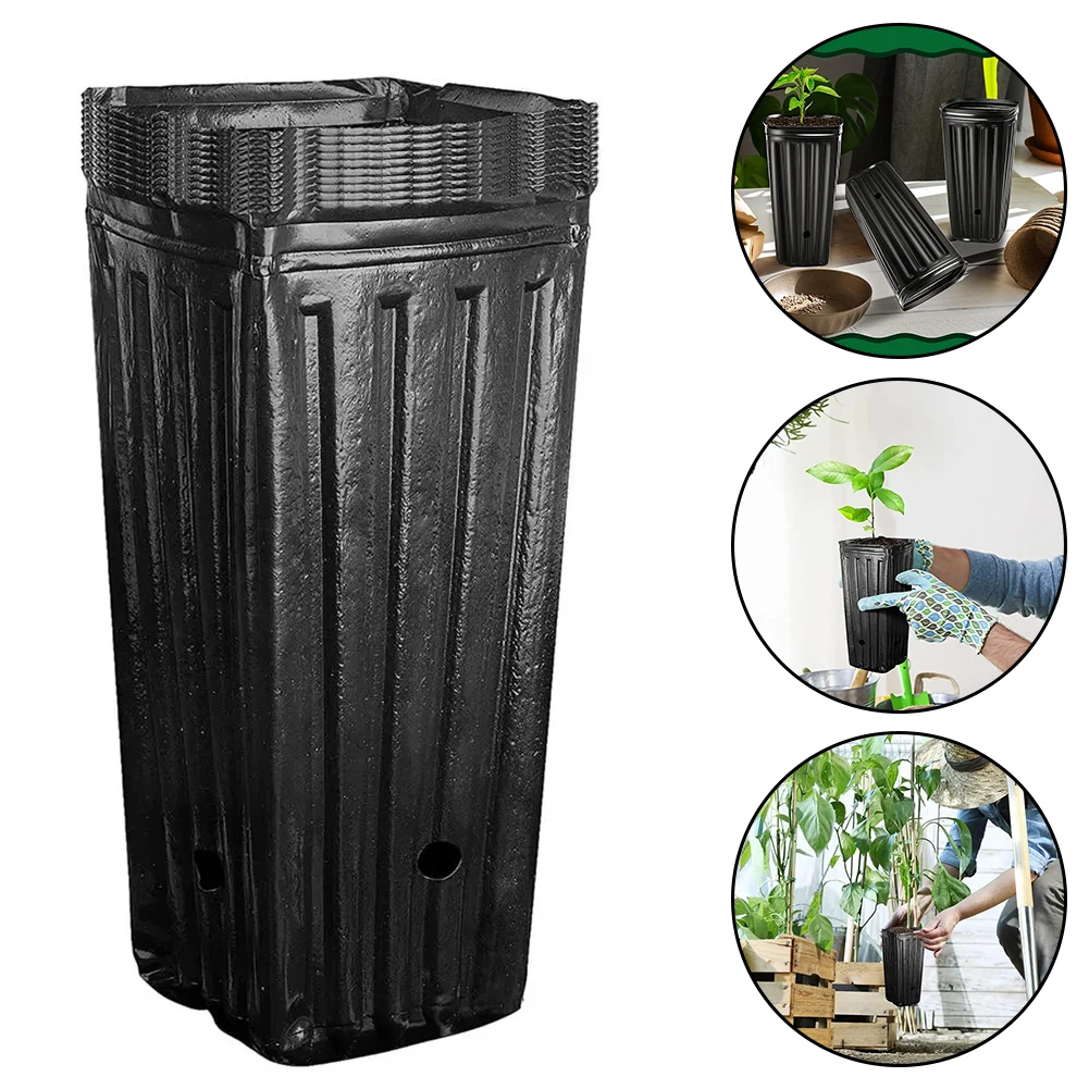 

Plastic Deep Nursery Tree Pots for Indoor and Outdoor Plants 7 8 Inch Tall Plant Containers for Vegetables and Flowers