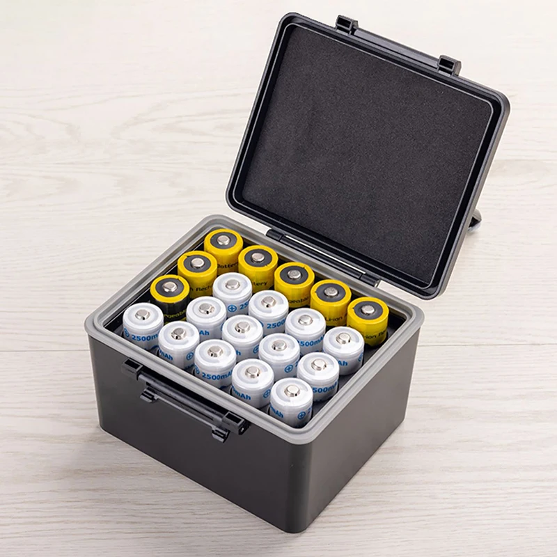 Multi Slots Battery Case For 18650/ AA/ AAA Batteries Waterproof 18650 Case Storage Box Container Holder With AA AAA Tester