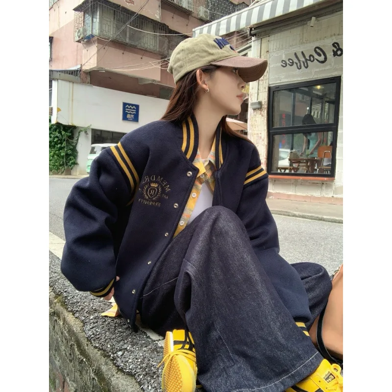 Baseball-Jacken Braun Damen Distressed-Look mit Quasten Cargo-Stil Fransen Verführerischer Sturmanzug Robuste Militär-Kampfjacke Safari Retro