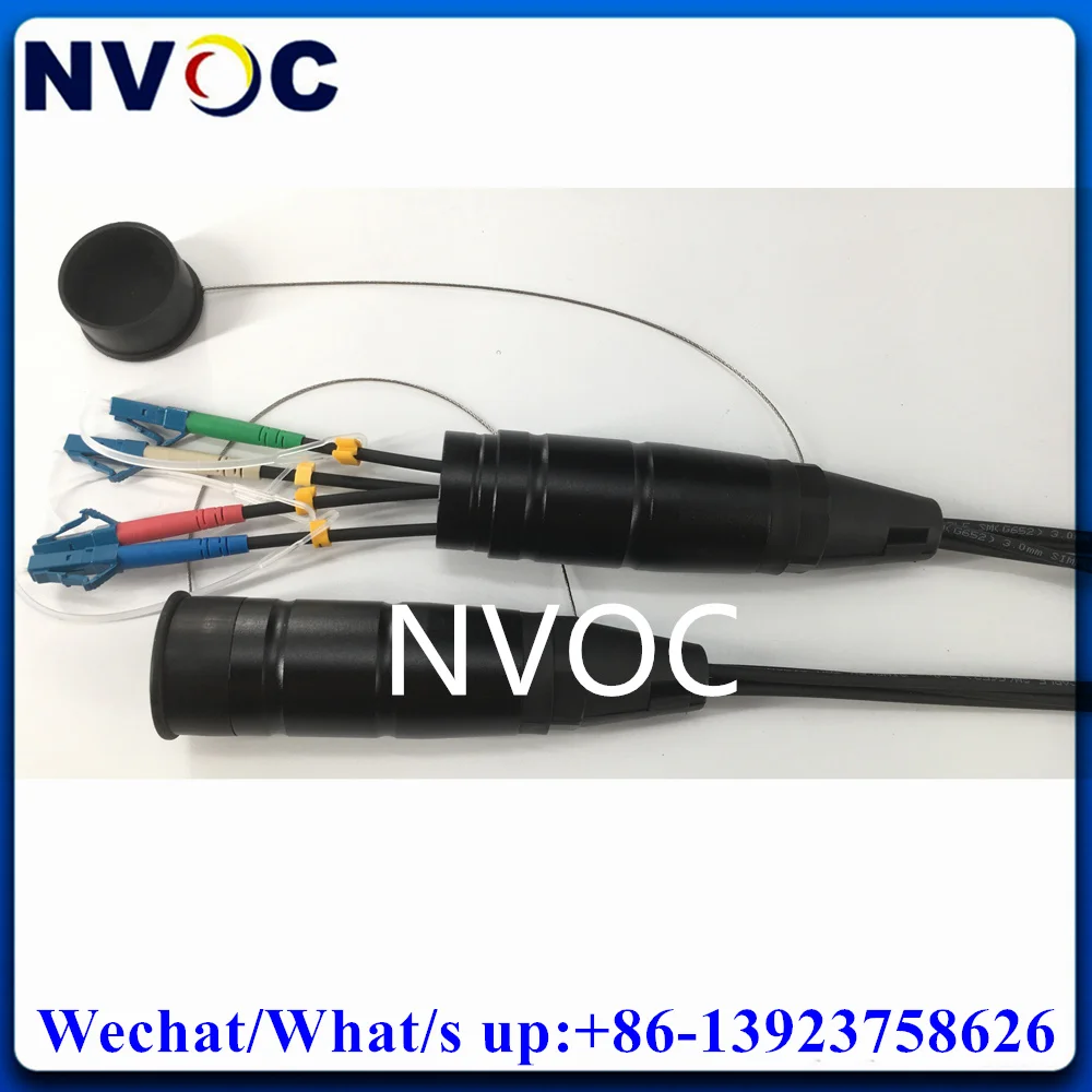 Imagem -04 - Cabo Blindado Exterior da Fibra Ótica Patch Conector do Protetor Cabo Preto Núcleo sm G657a1 40 Milímetros Lszh 45 Milímetros 4c Pdlc 100m Pcs