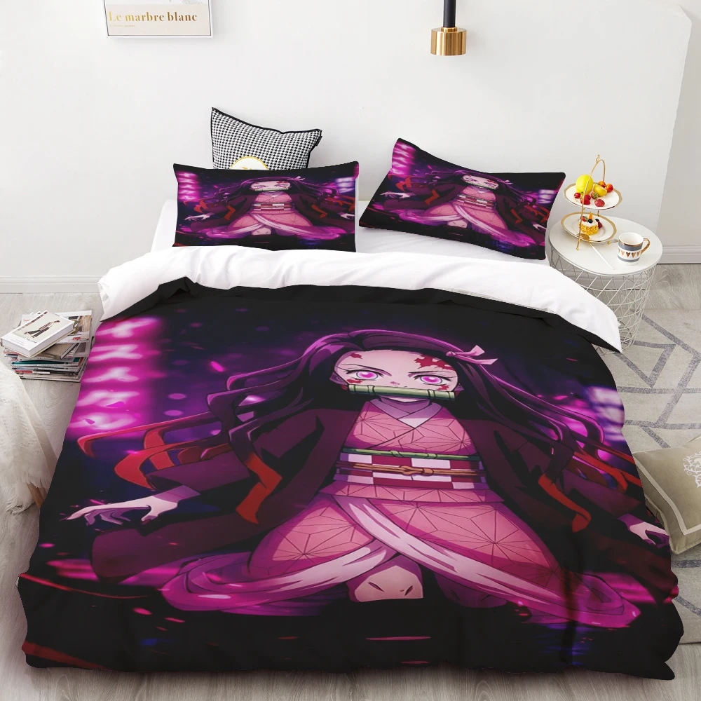 

Duvet Covers Demon Slayer Bedding Sets Soft and comfortable Queen/King Boys Kids Single Double Size Soft Kids Girl Boys Gift