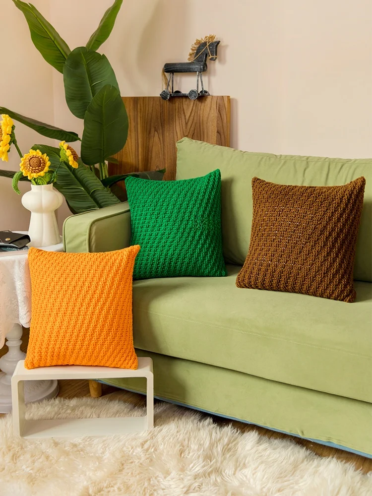 hand-knitting-diy-material-kit-pure-color-pillow-home-carriage-sofa-backrest-pad-window-cushion-versatile-wool-yarn