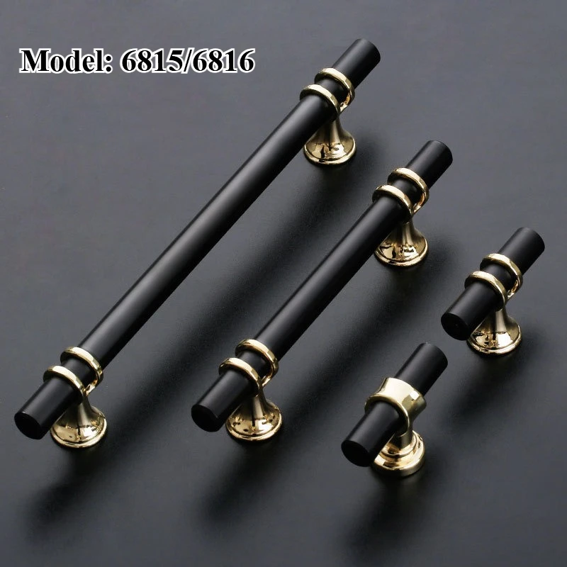 Modern simple long cabinet cabinet door handle American black wardrobe long handle furniture hardware