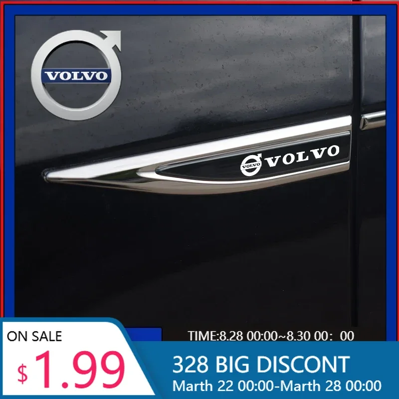

Styling Mouldings Volvo Metal Stickers 2Pcs Car Body Decoration Stickers For Volvo Xc60 Xc90 V40 V60 S60 V50 V90 S80 C40 XC40 V7
