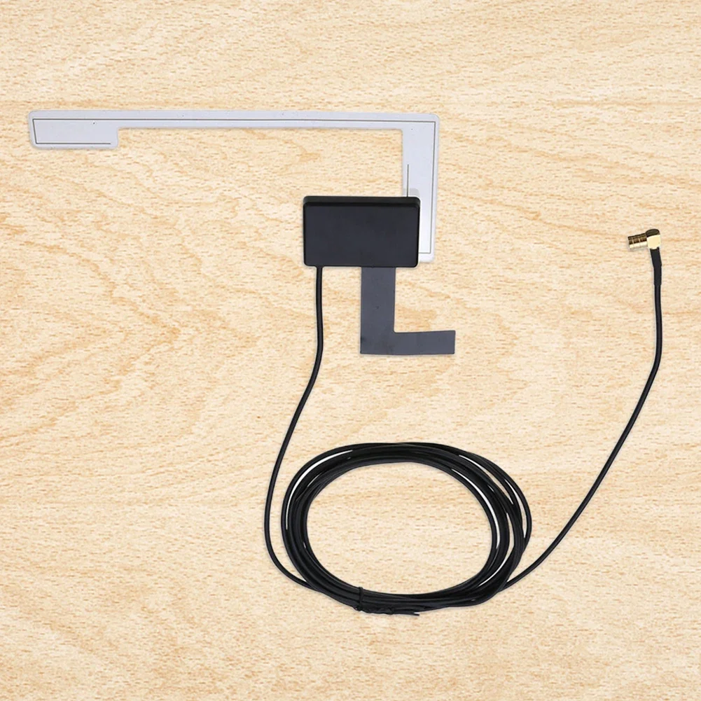 Active DAB Aerial with SMB Adapter Window Roof Windshield Antenna Hidden Adhesive Radio Stereo Receiver for Auto ATV Car Truck