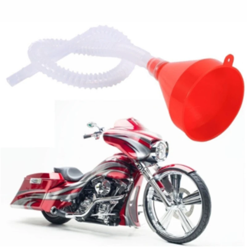 1Pc Car Refueling Funnel With Filter Strainer Gasoline Oil Fuel Filling Tools Motorcycle Oil Funnel Auto Accessories