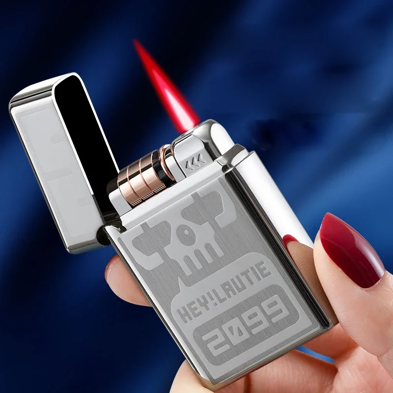 Portable Metal Induction Ignition Cigarette Lighter Men\'s Boutique Gift Butane Gas Lighter Windproof Lighter Unusual Lighters