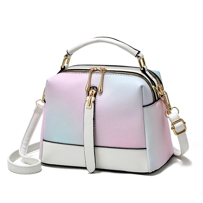 Spring and summer ins texture multi-color small bag for women 2022 new fashion texture small crowd one shoulder messenger bag