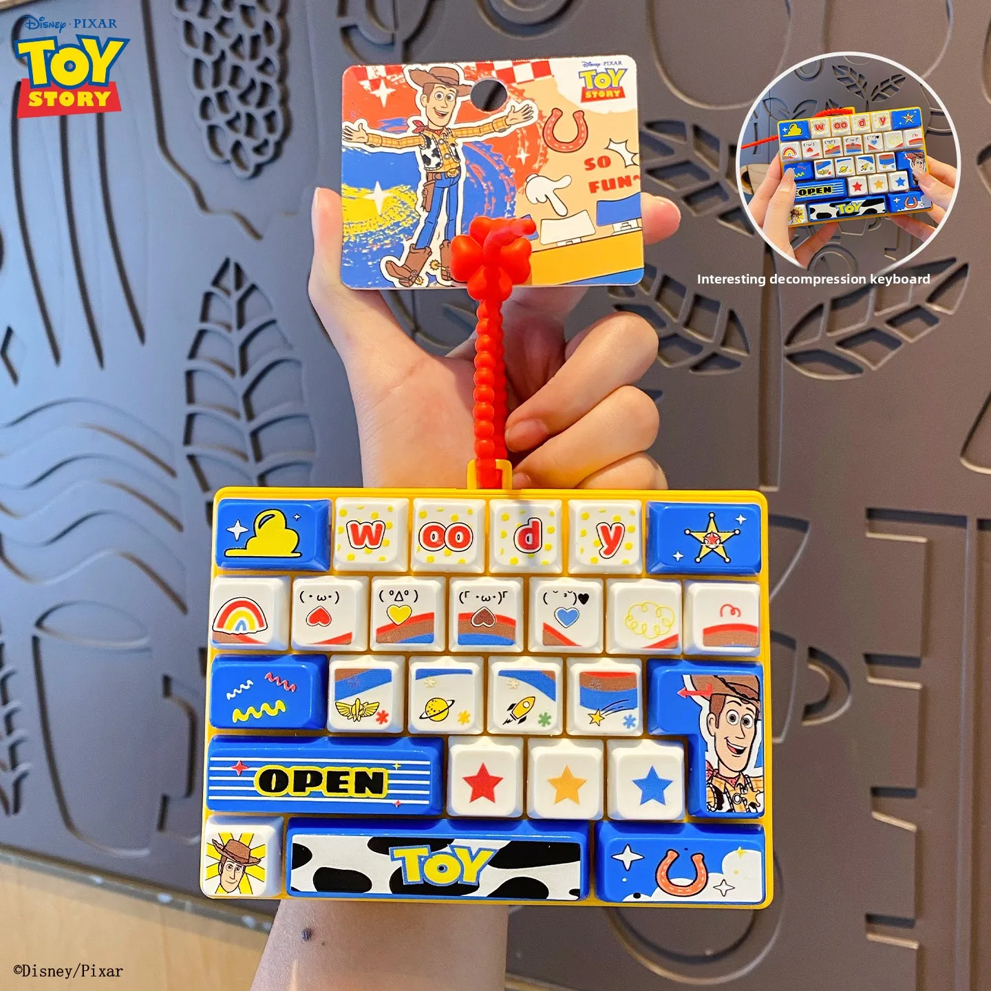 Toy Story 5 Woody Bag Charm Mini Keyboard Keycap Buzz Lightyear Design Portable Finger Press Stress Relief Toy Funny Gifts - view 6