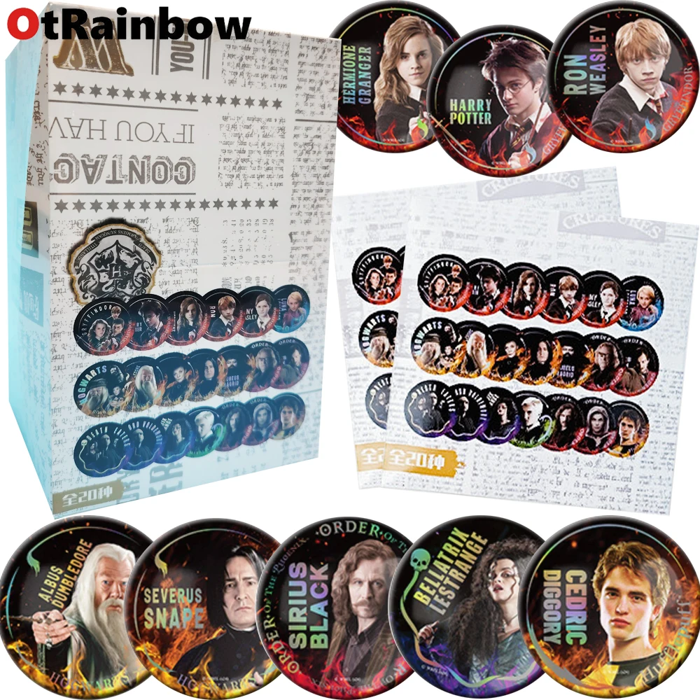 

Otrainbow, натуральный круглый значок Гарри Поттера для украшения рюкзака, персонаж фильма, реалистичный стиль, изысканная брошь, подарки для фанатов