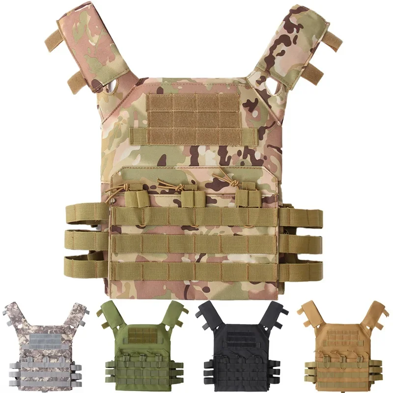 600D Security Tactical Vest Body Armor Lightweight Adjustable JPC Molle Pouch Plate Carrier Hunting Vest Training CS Game Gear