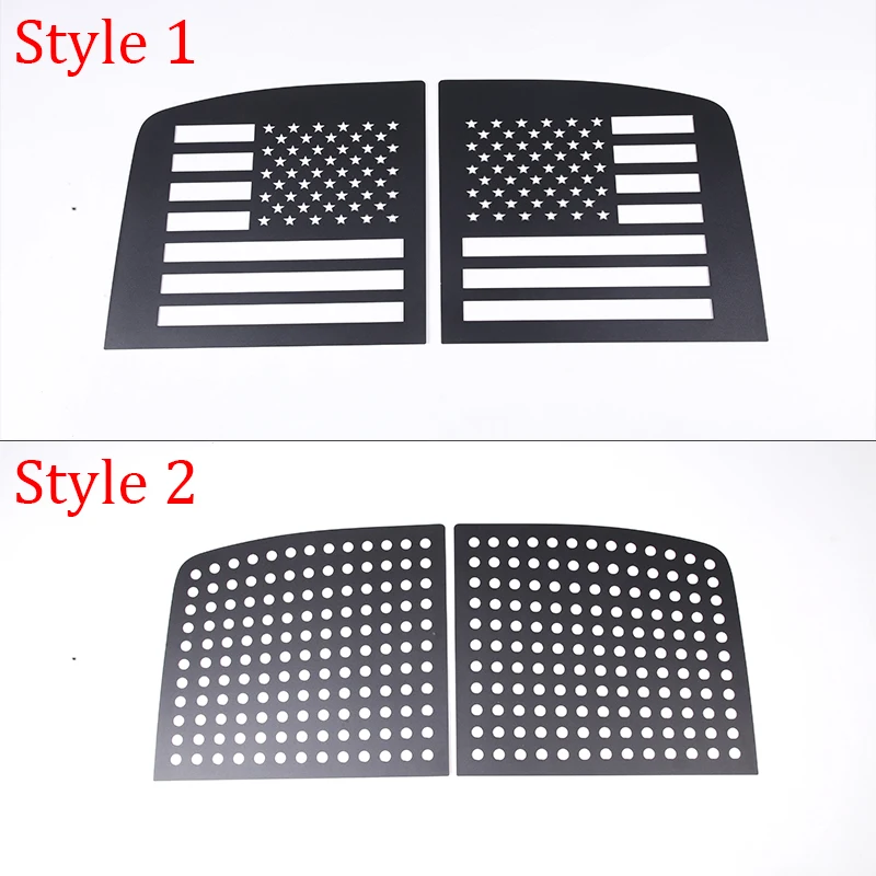 For Toyota FJ Cruiser 2007-2021 Car Rear Window Honeycomb Panel Glass Guard Plate Aluminum Alloy Black Exterior Trim Accessories