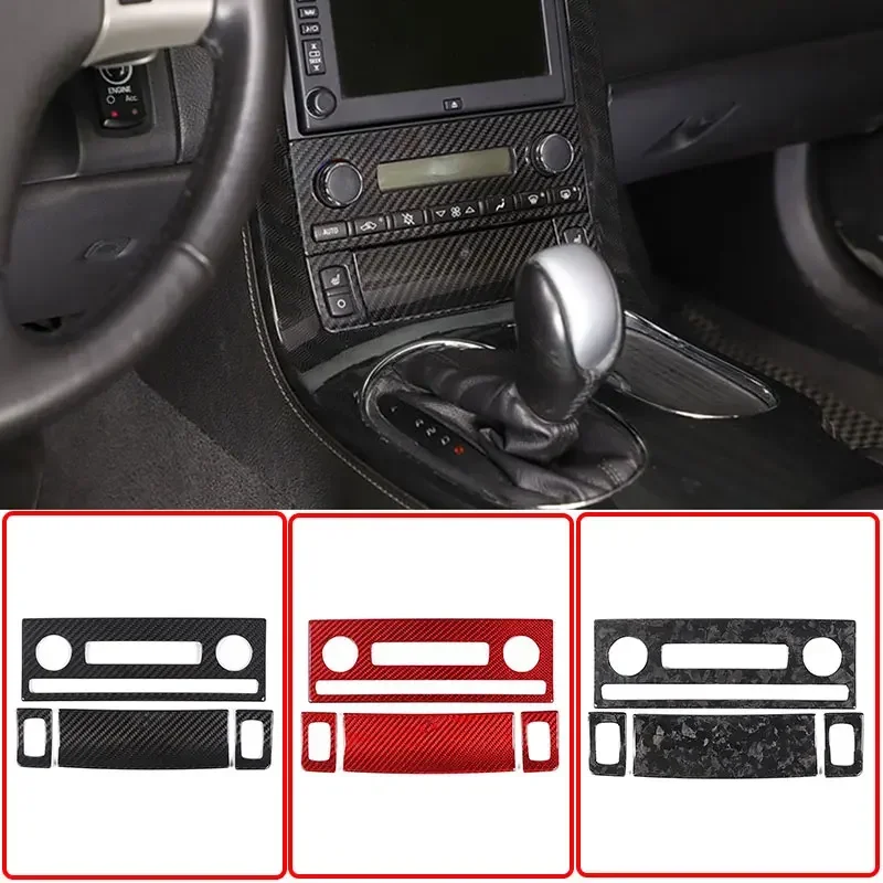 4 Piezas de Fibra de Carbono Real para Chevrolet Corvette C6 2005-2013, Marco para Botón de Ajuste de Aire Acondicionado, Accesorios para Auto