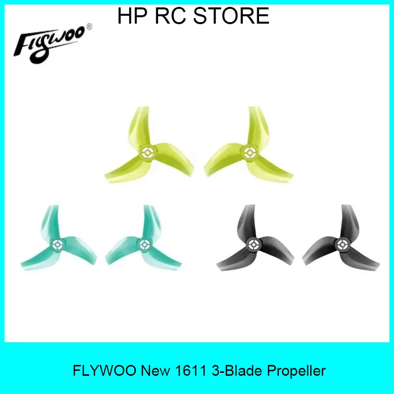 

Flywoo 1611 3-Blade Propellers (8-Pack) - 1.5mm Shaft for Flylens 75/Flybee 16
