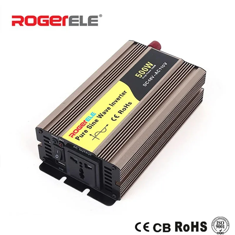 500W 12VDC/24VDC to 110VAC/220VAC Pure Sine Wave Inverter Computer On Car