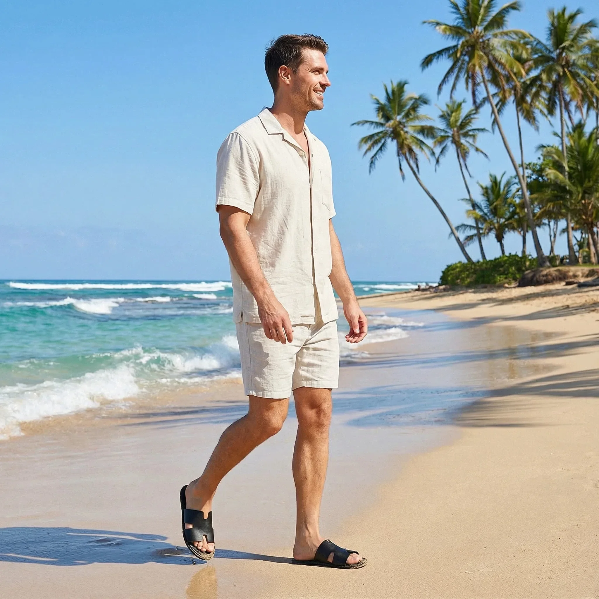 Neue Herren-Alltagsschuhe, Badezimmer- und Outdoor-Freizeitsandalen, rutschfest und verschleißfest, leichte, coole Herren-Slipper. – Detail 30