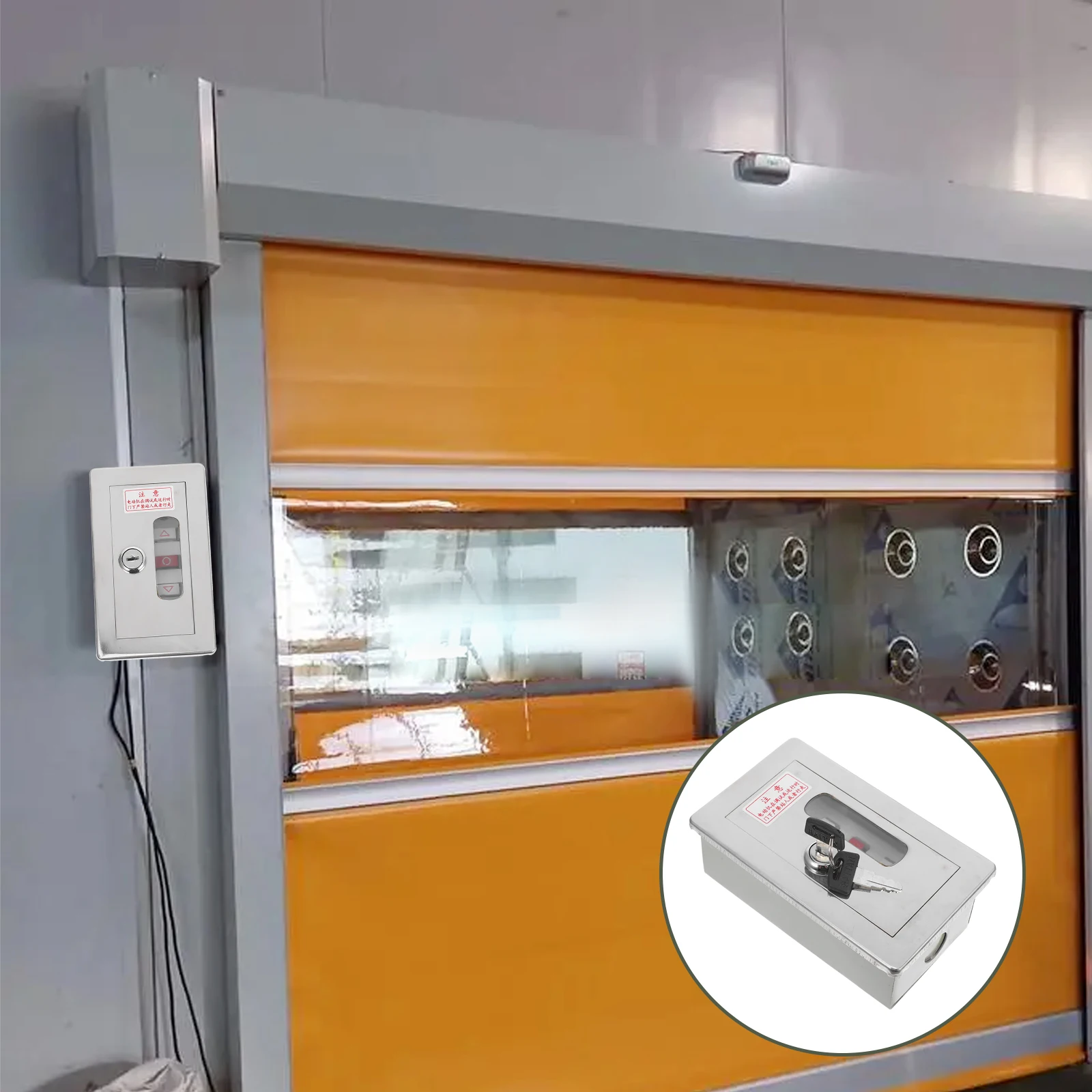 Manual Shutter Door Button Box Fireproof Control Station Push Button Starter 220V Outdoor Switch Control For Gate Opener