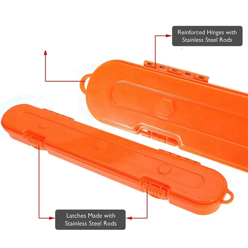 Imagem -04 - Caixa de Armazenamento de Corrente de Motosserra Caixa Organizadora de Corrente de Motosserra para Motosserra de 10 Polegada 16 Polegada 18 Polegada 20 Polegada Laranja 2x