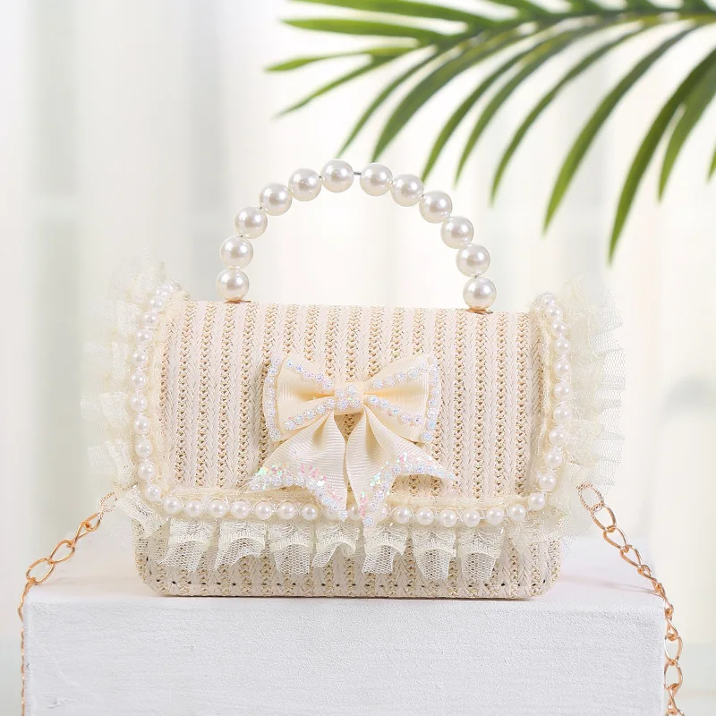 

Simple Bowknot Straw Bag Messenger Portable Dual-purpose Holiday Photo Versatile Ladies Bag New Fashion Summer Bag Sac En Paille