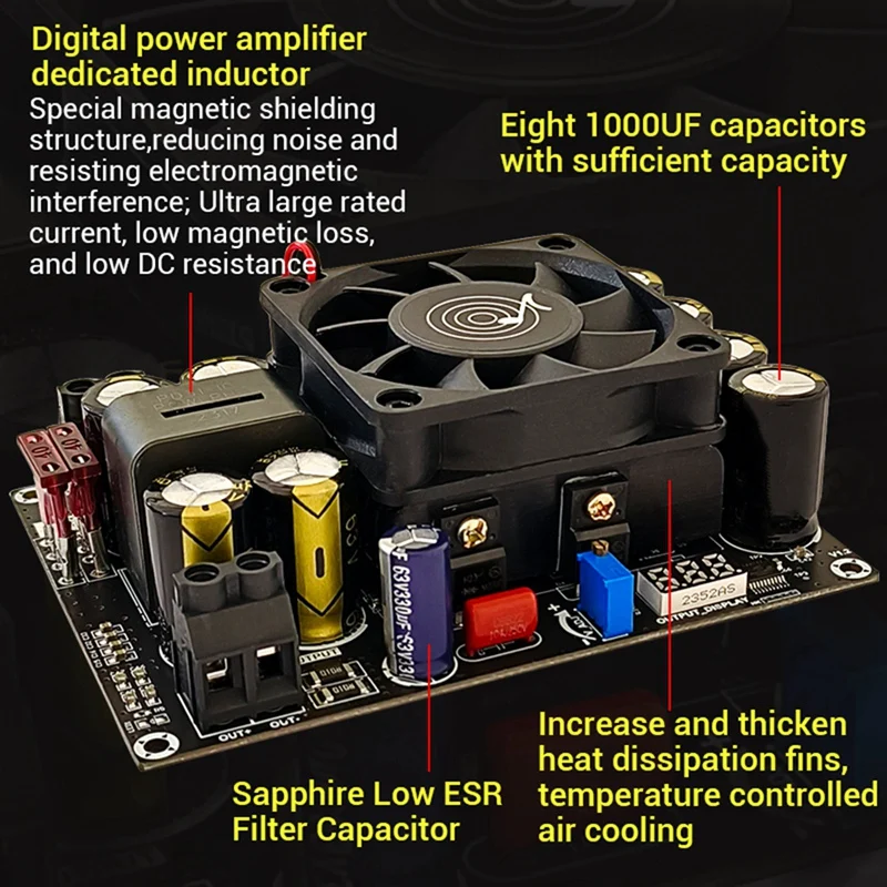 1 PCS ZK-PW500 Boost Board Module Black 12V24V To 24V-50V Adjustable With Voltage Display 500W Voltage Charger Step Up Module