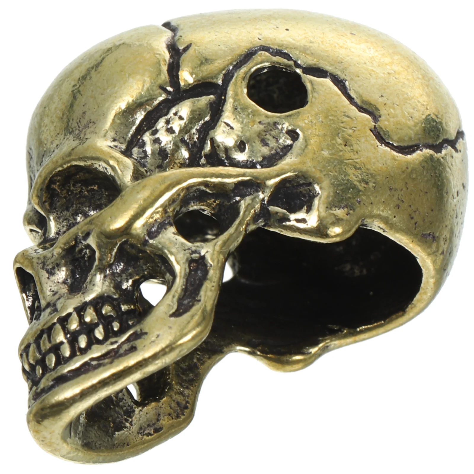 Ciondolo portachiavi con teschio, ciondolo in ottone per borsa, chiavi dell'auto, ornamento fai da te, piccola chiave in ottone, accessorio da appendere