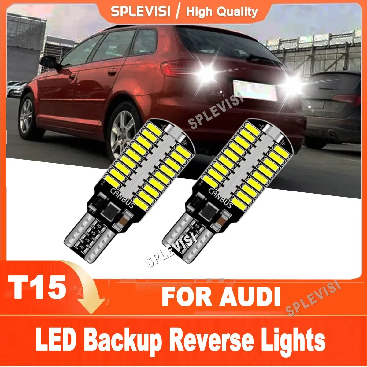 

2x T15 912 915 White LED Reverse Light Bulbs For Audi A1 8X A3 8P A4 B8 A4 B9 A5 A6 C6 C7 A8 4E TT 8J Audi Q2 Q3 Q5