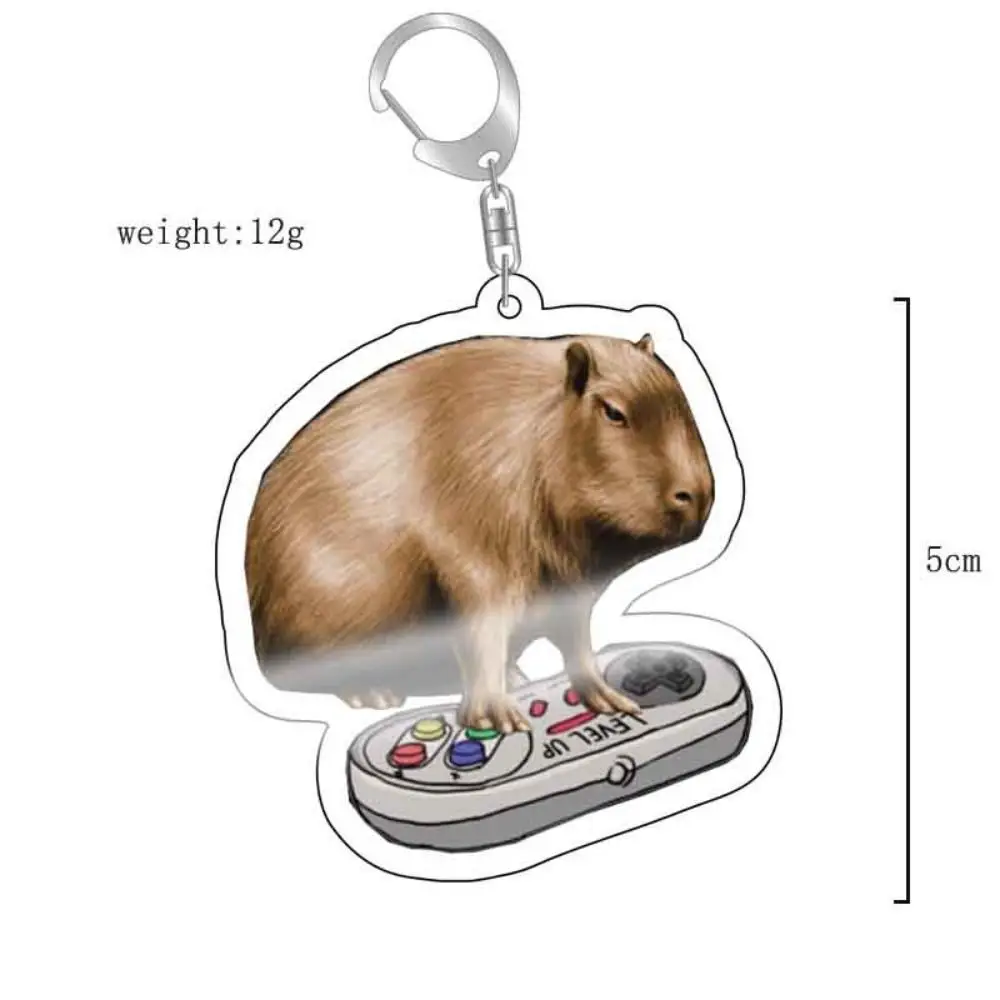 

Car Key Chain Cartoon Capybara Capybara Keychain Acrylic Resin Animal Capybaras Keyrings Cute Kawaii Bag Charm