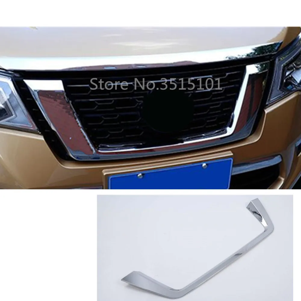 

Car Styling ABS Chrome Racing Bezel Trim Front Grid Grill Grille License Plate Frame For Nissan Terra 2018 2019 2020 2021 2022