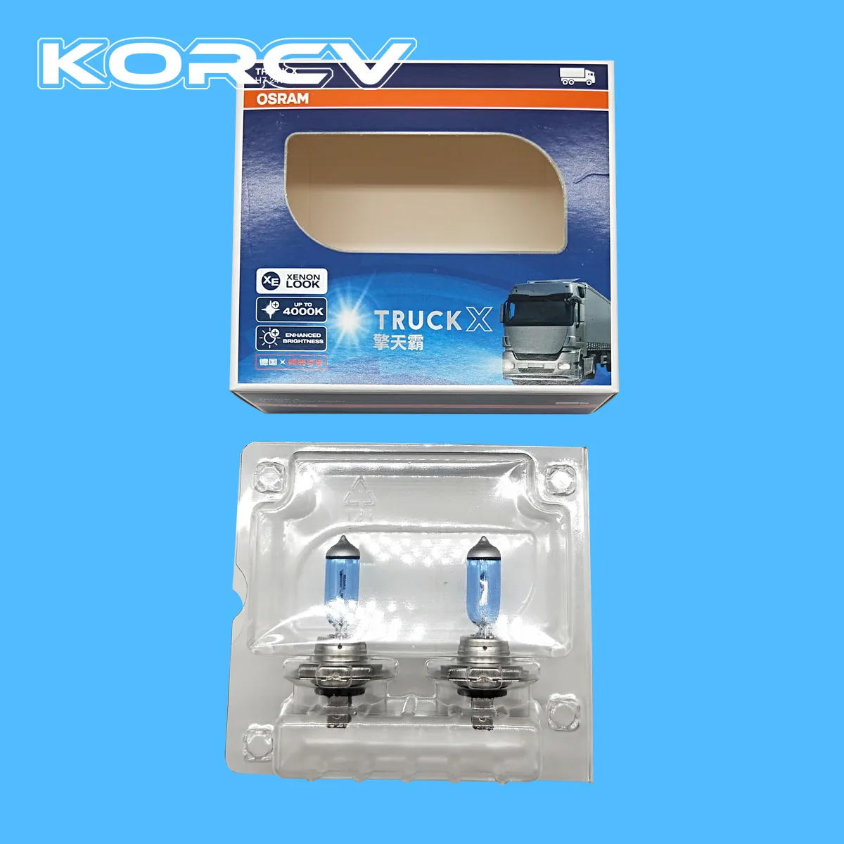 Spare Parts for Volvo Trucks VOE 990037-0 OSRAM Bulb H7 100W 4000K  24V 2 Pcs In One Box