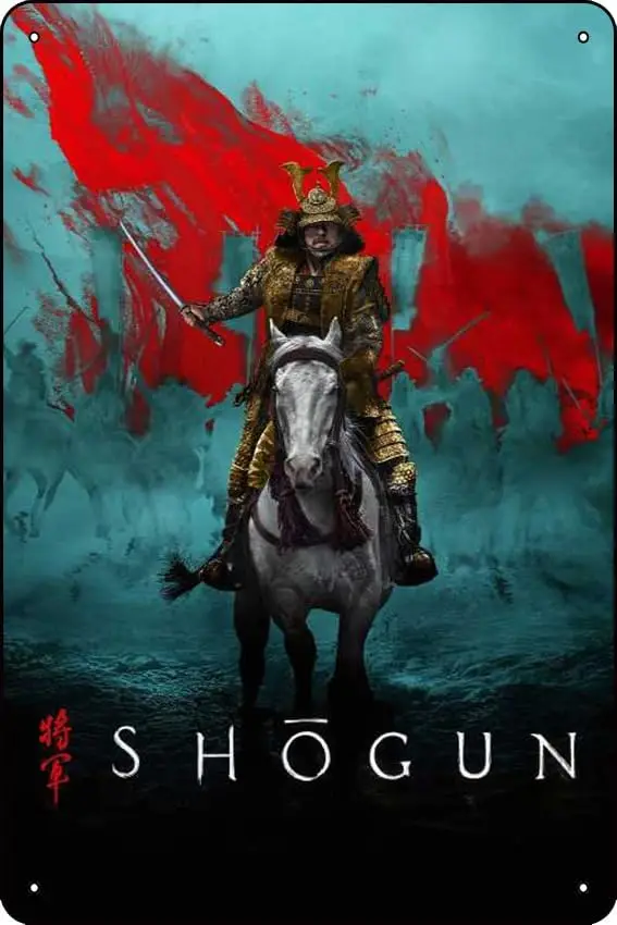 Shōgun (2024) Show Poster Bar Cafe living room bedroom wall trim Materia lMetal Mounting Type Wall Mount Tin Sign, 8X12 Inch (20